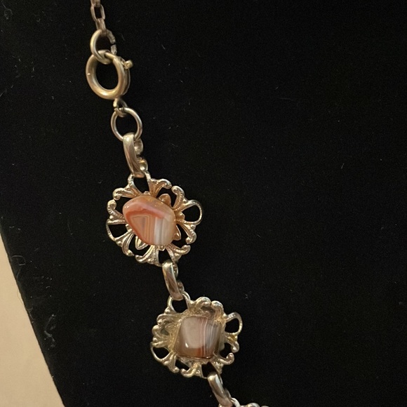 Carnelian Agate Gold Tone Necklace - Picture 3 of 6